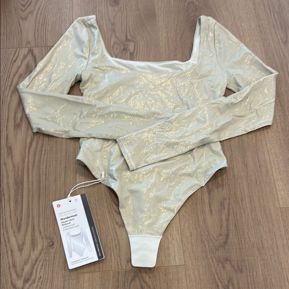 Lululemon Athletica Gold Shimmer Bodysuit